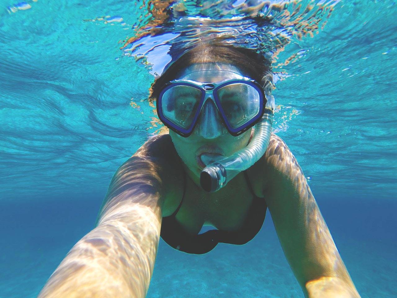 Danger Charters guest snorkeling in key west